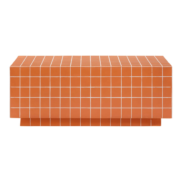 SwayLiving Mixie Brick Orange Tile Indoor / Outdoor Coffee Table OUTDOOR COFFEE TABLES