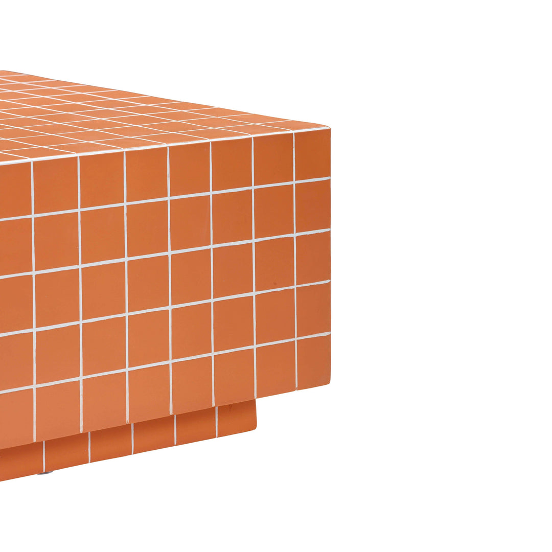 SwayLiving Mixie Brick Orange Tile Indoor / Outdoor Coffee Table OUTDOOR COFFEE TABLES