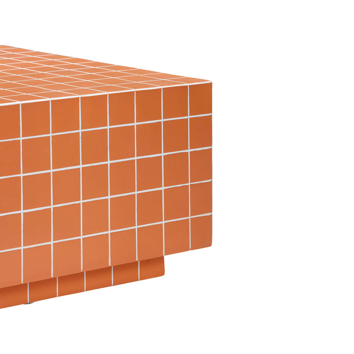 SwayLiving Mixie Brick Orange Tile Indoor / Outdoor Coffee Table OUTDOOR COFFEE TABLES
