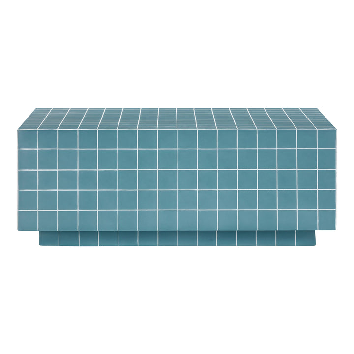 SwayLiving Mixie Blue Tile Indoor / Outdoor Coffee Table OUTDOOR COFFEE TABLES