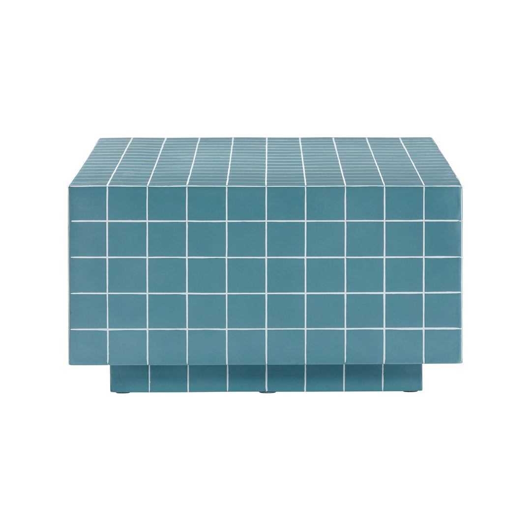 SwayLiving Mixie Blue Tile Indoor / Outdoor Coffee Table OUTDOOR COFFEE TABLES