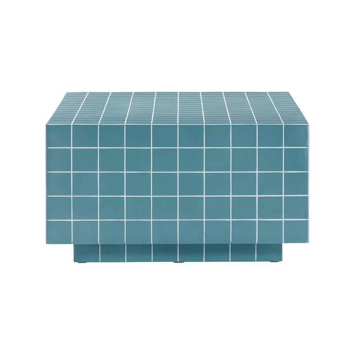 SwayLiving Mixie Blue Tile Indoor / Outdoor Coffee Table OUTDOOR COFFEE TABLES