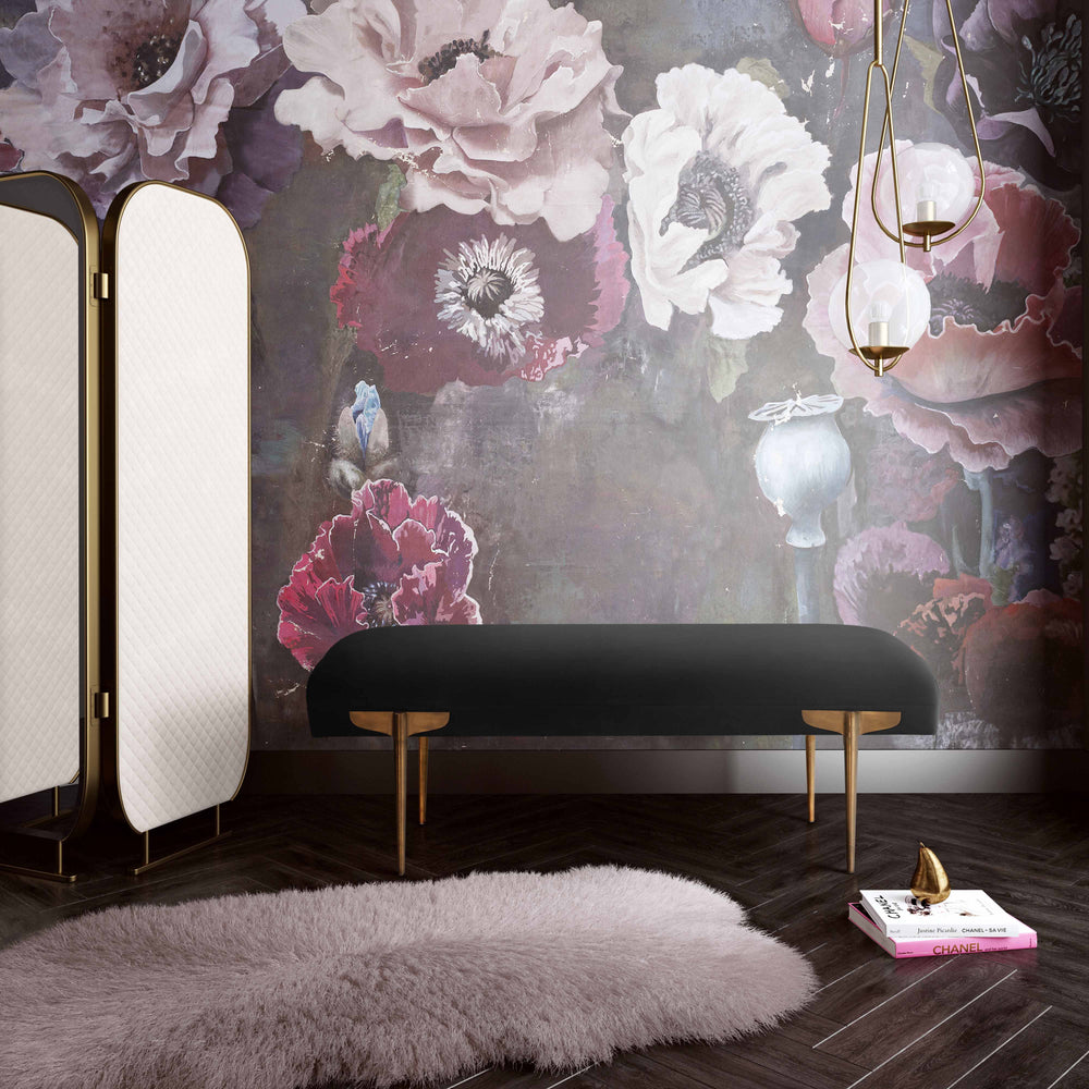 SwayLiving Brno Black Velvet Bench BENCHES