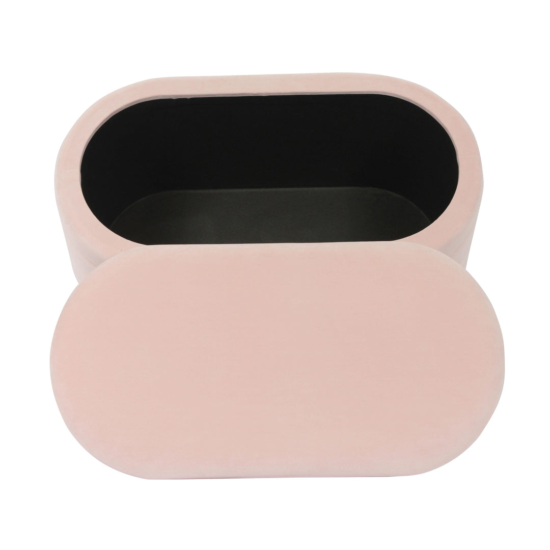 SwayLiving Lillian Blush Velvet Storage Bench BENCHES