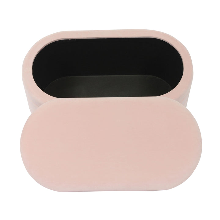 SwayLiving Lillian Blush Velvet Storage Bench BENCHES