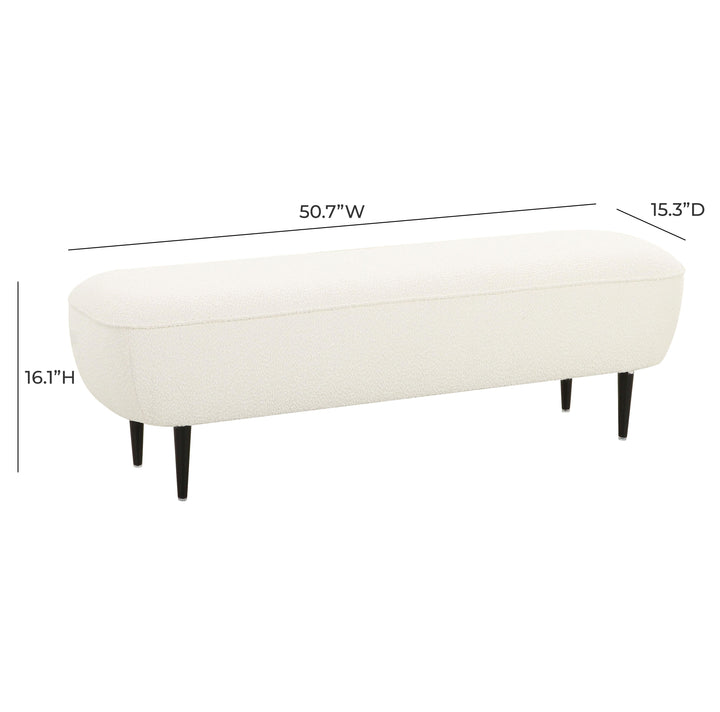 SwayLiving Denise Cream Boucle Bench BENCHES