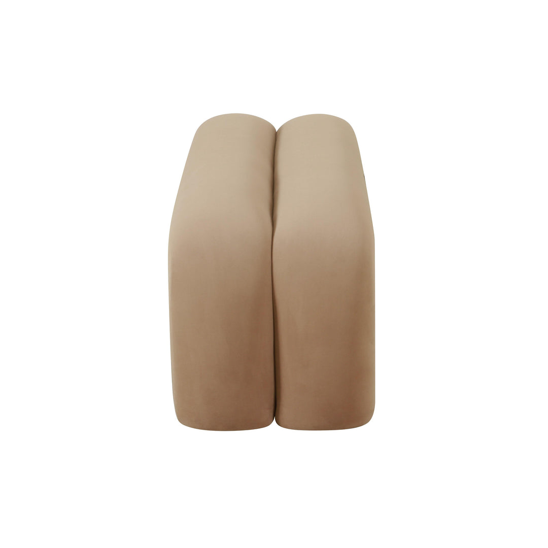 SwayLiving Leigh Taupe Velvet Channeled Bench BENCHES