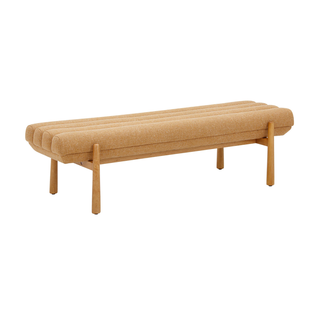 SwayLiving Julianna Sunflower Yellow Heavy Linen Bench BENCHES