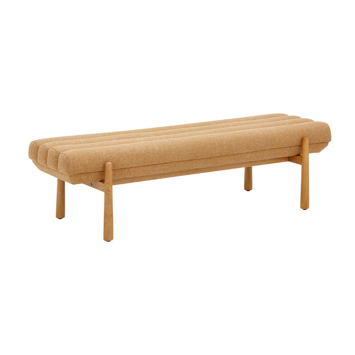 SwayLiving Julianna Sunflower Yellow Heavy Linen Bench BENCHES