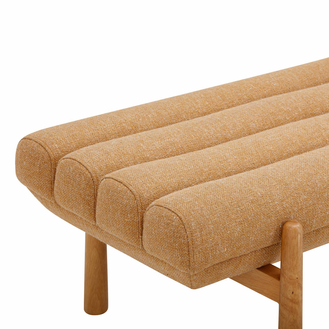 SwayLiving Julianna Sunflower Yellow Heavy Linen Bench BENCHES