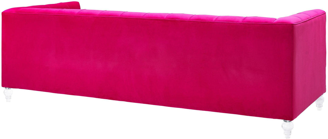 SwayLiving Bea Hot Pink Velvet Sofa SOFAS + SECTIONALS