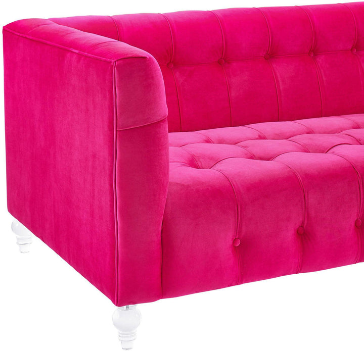 SwayLiving Bea Hot Pink Velvet Sofa SOFAS + SECTIONALS