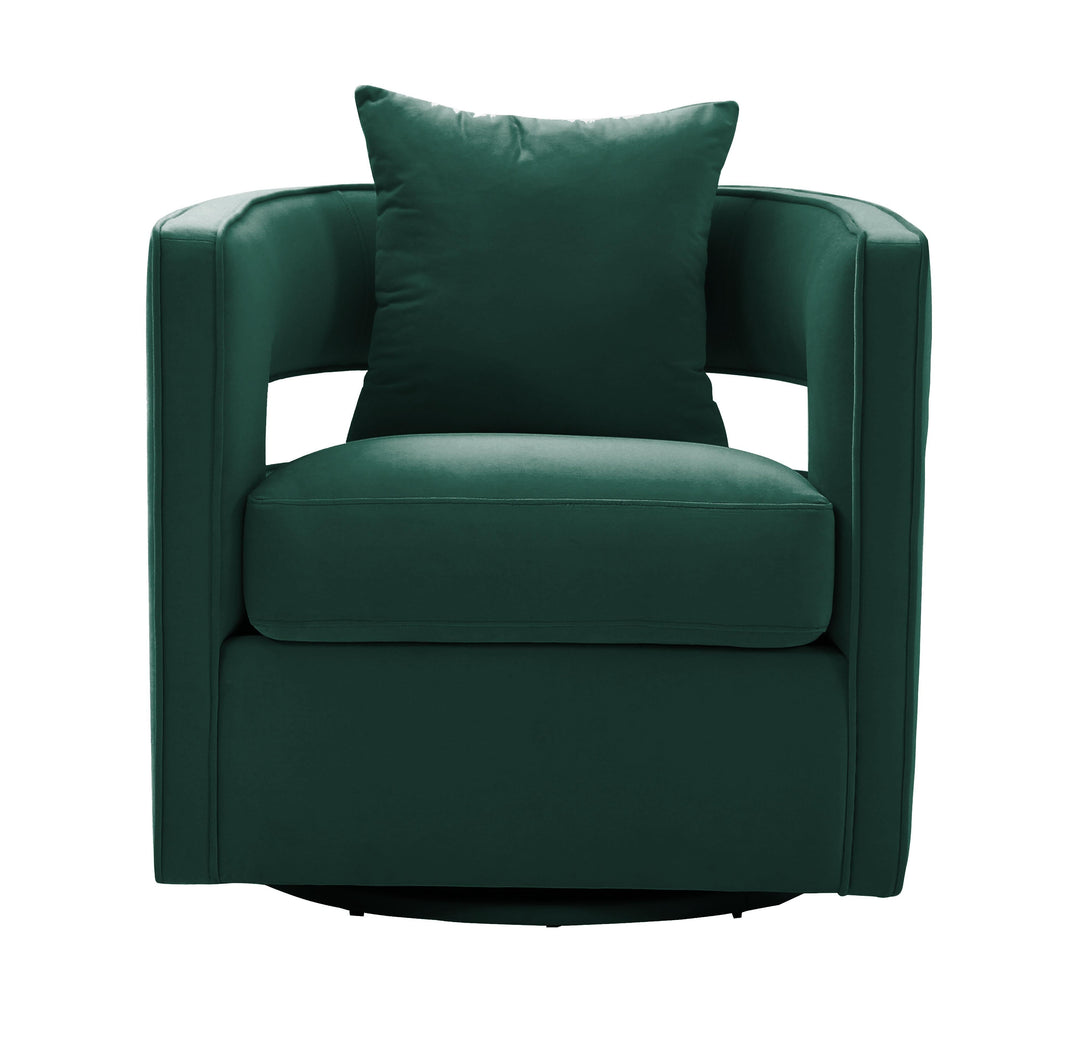 SwayLiving Kennedy Forest Green Swivel Chair ACCENT + LOUNGE CHAIRS