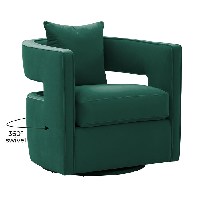 SwayLiving Kennedy Forest Green Swivel Chair ACCENT + LOUNGE CHAIRS
