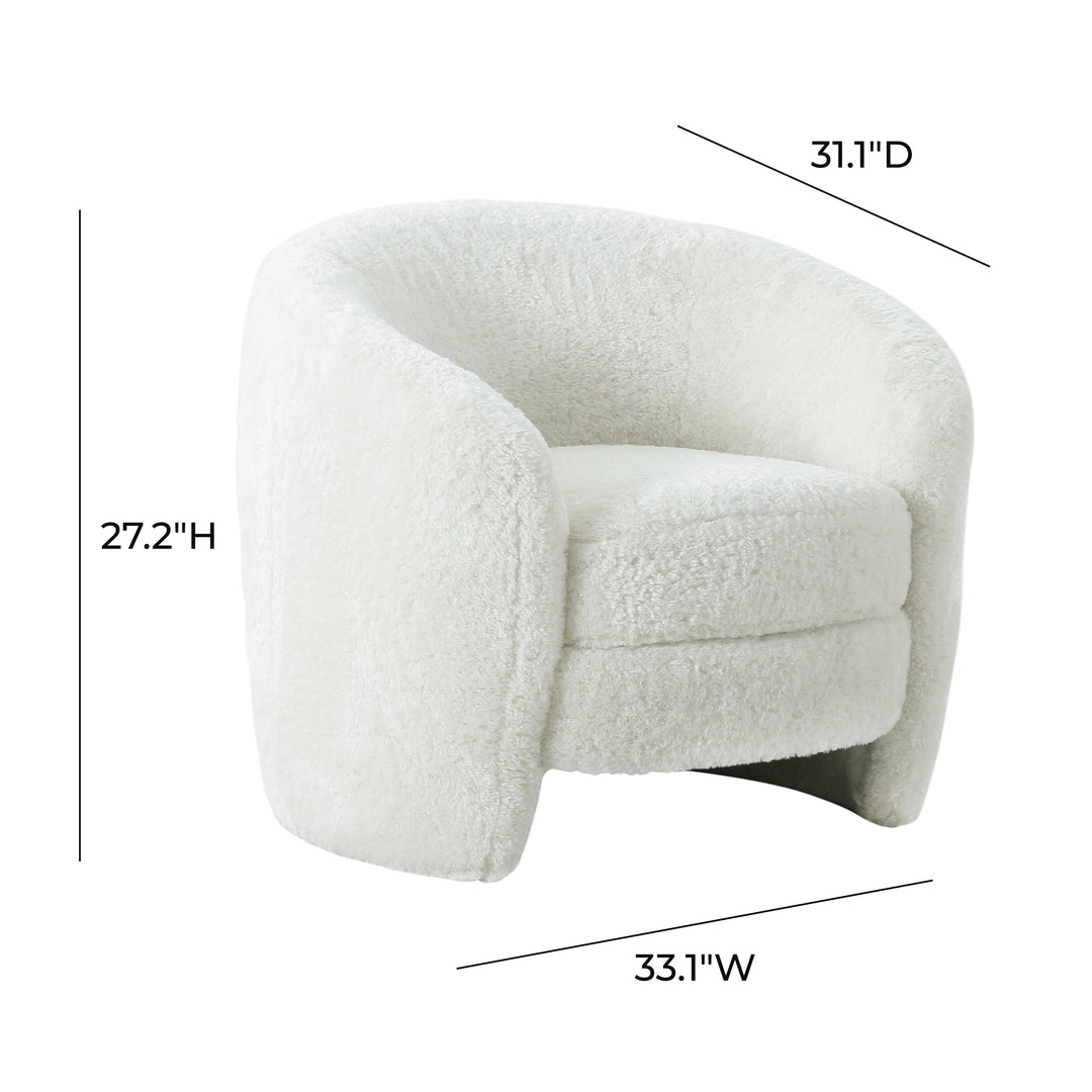 SwayLiving Dakota Faux Shearling Armchair ACCENT + LOUNGE CHAIRS