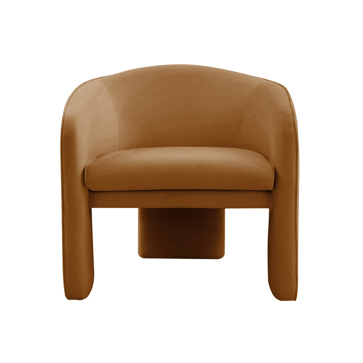 SwayLiving Marla Cognac Velvet Accent Chair ACCENT + LOUNGE CHAIRS