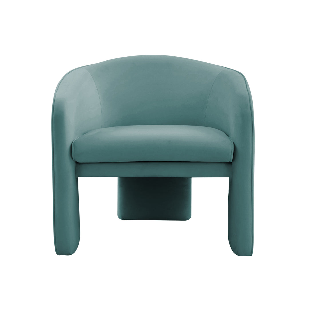 SwayLiving Marla Sea Blue Velvet Accent Chair ACCENT + LOUNGE CHAIRS