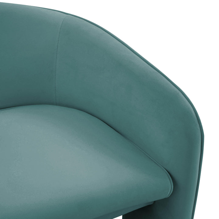 SwayLiving Marla Sea Blue Velvet Accent Chair ACCENT + LOUNGE CHAIRS