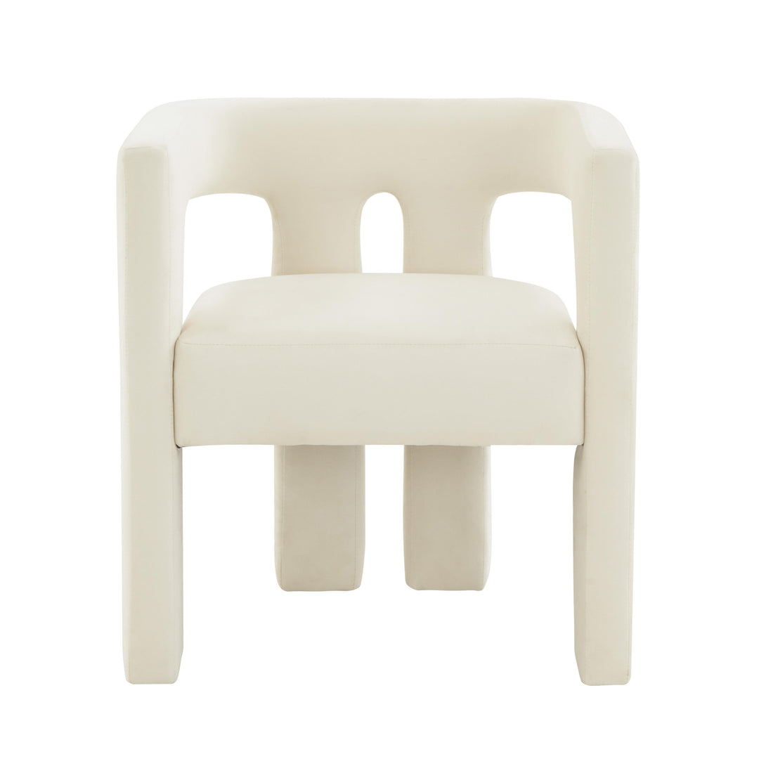 SwayLiving Sloane Cream Velvet Chair ACCENT + LOUNGE CHAIRS