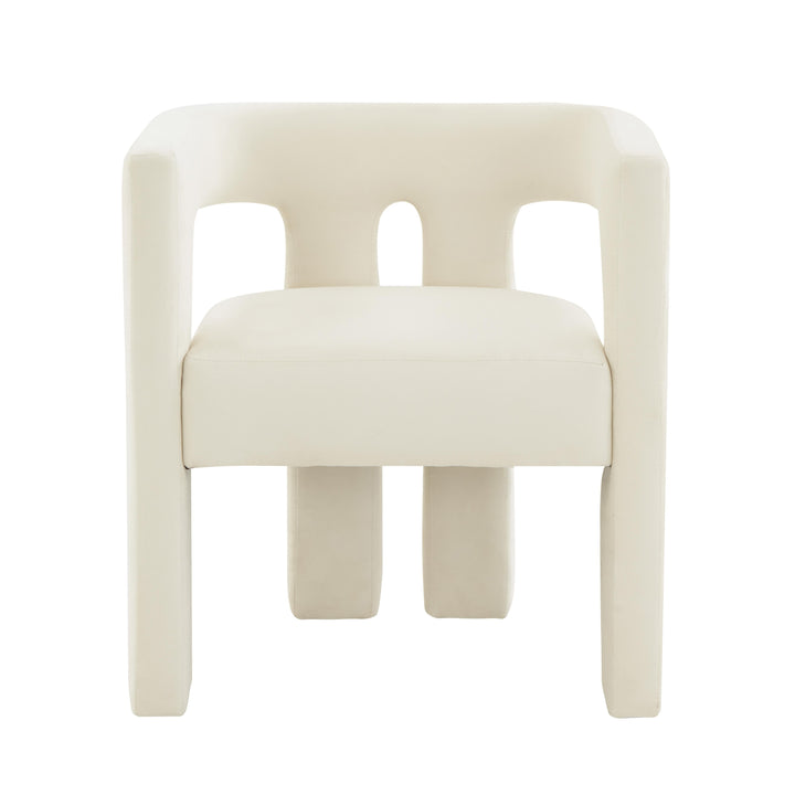 SwayLiving Sloane Cream Velvet Chair ACCENT + LOUNGE CHAIRS