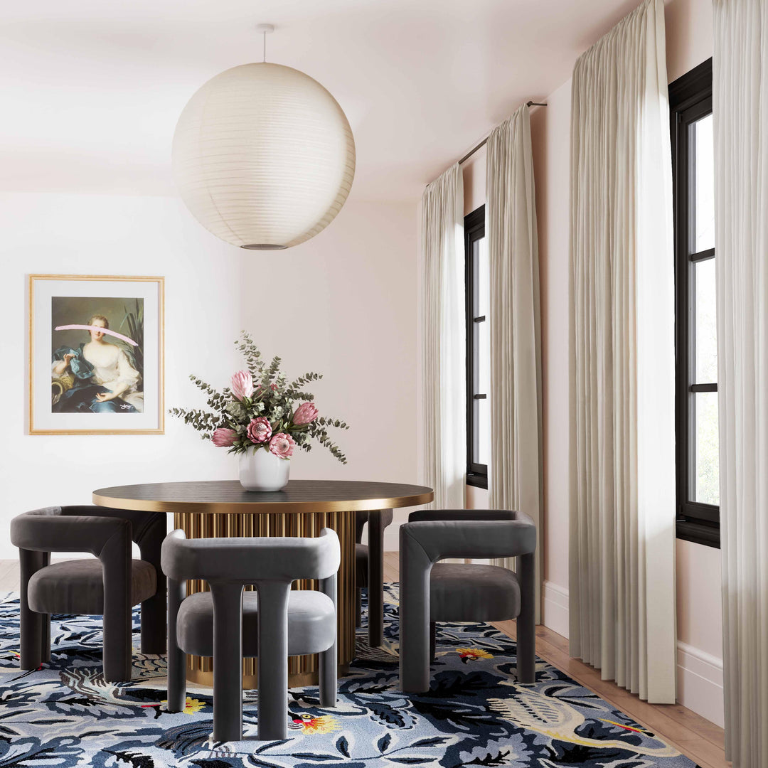 SwayLiving Sloane Dark Grey Velvet Chair ACCENT + LOUNGE CHAIRS