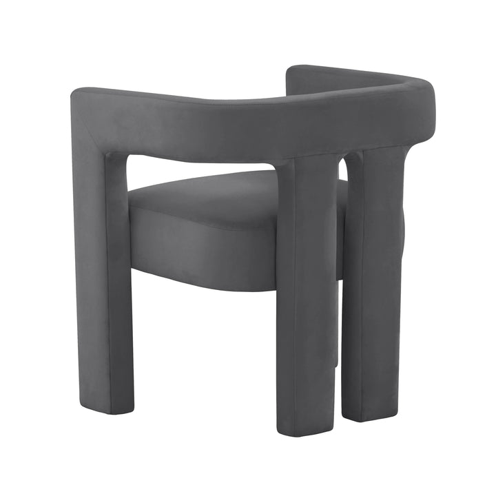 SwayLiving Sloane Dark Grey Velvet Chair ACCENT + LOUNGE CHAIRS