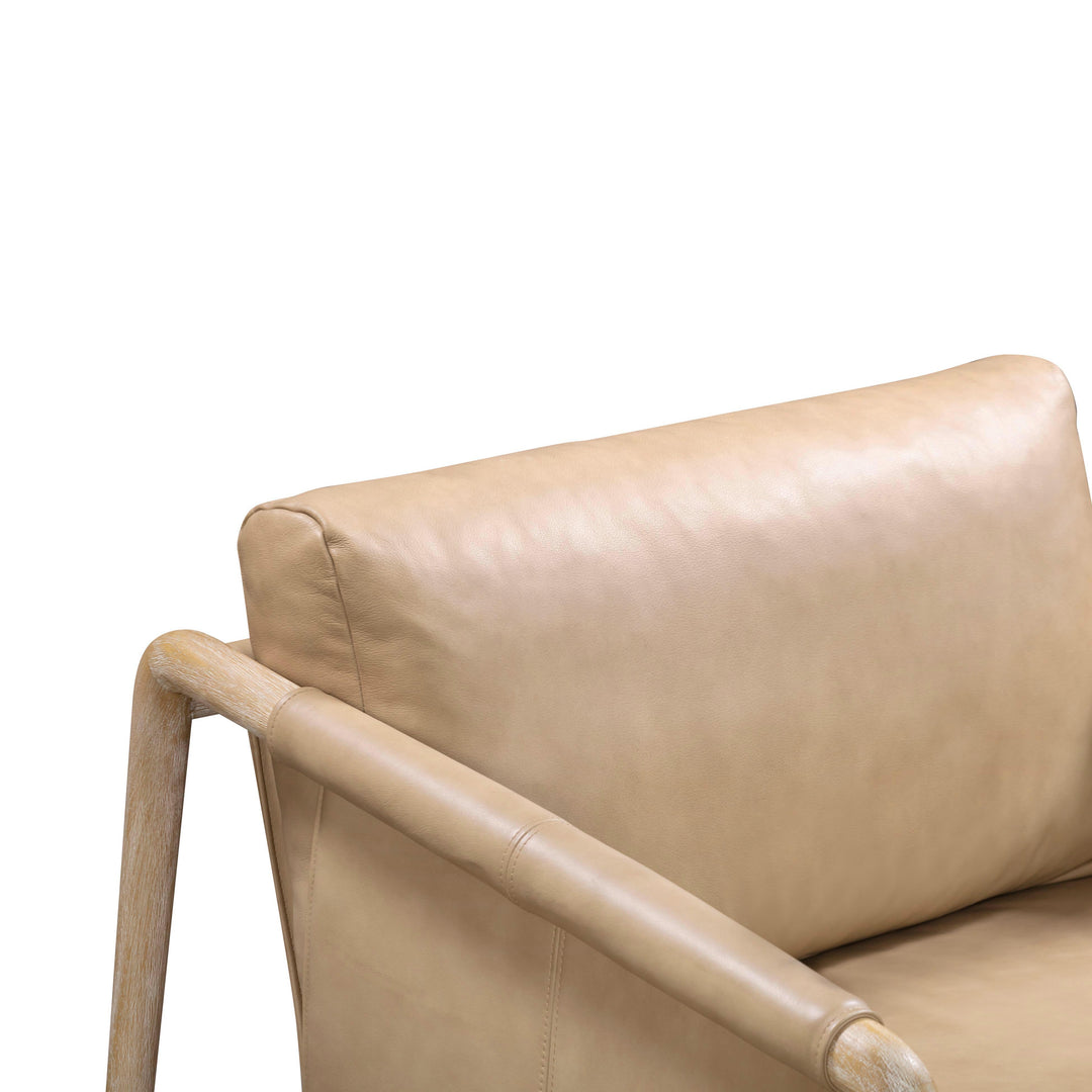 SwayLiving Chakka Tan Genuine Leather Accent Chair ACCENT + LOUNGE CHAIRS