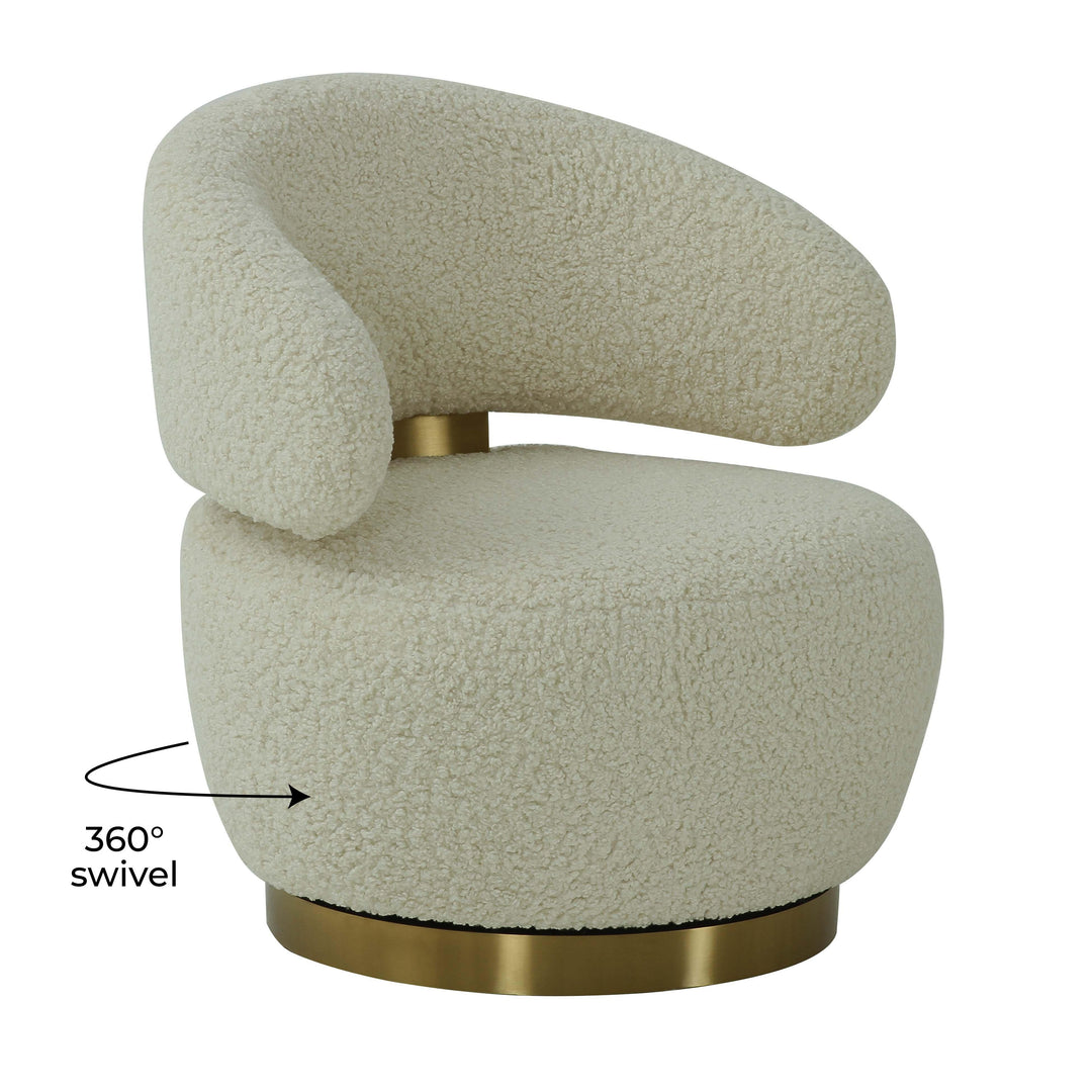 SwayLiving Austin Faux Shearling Chair ACCENT + LOUNGE CHAIRS
