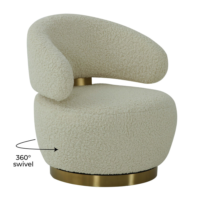 SwayLiving Austin Faux Shearling Chair ACCENT + LOUNGE CHAIRS