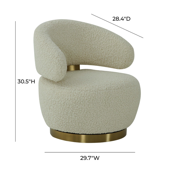 SwayLiving Austin Faux Shearling Chair ACCENT + LOUNGE CHAIRS