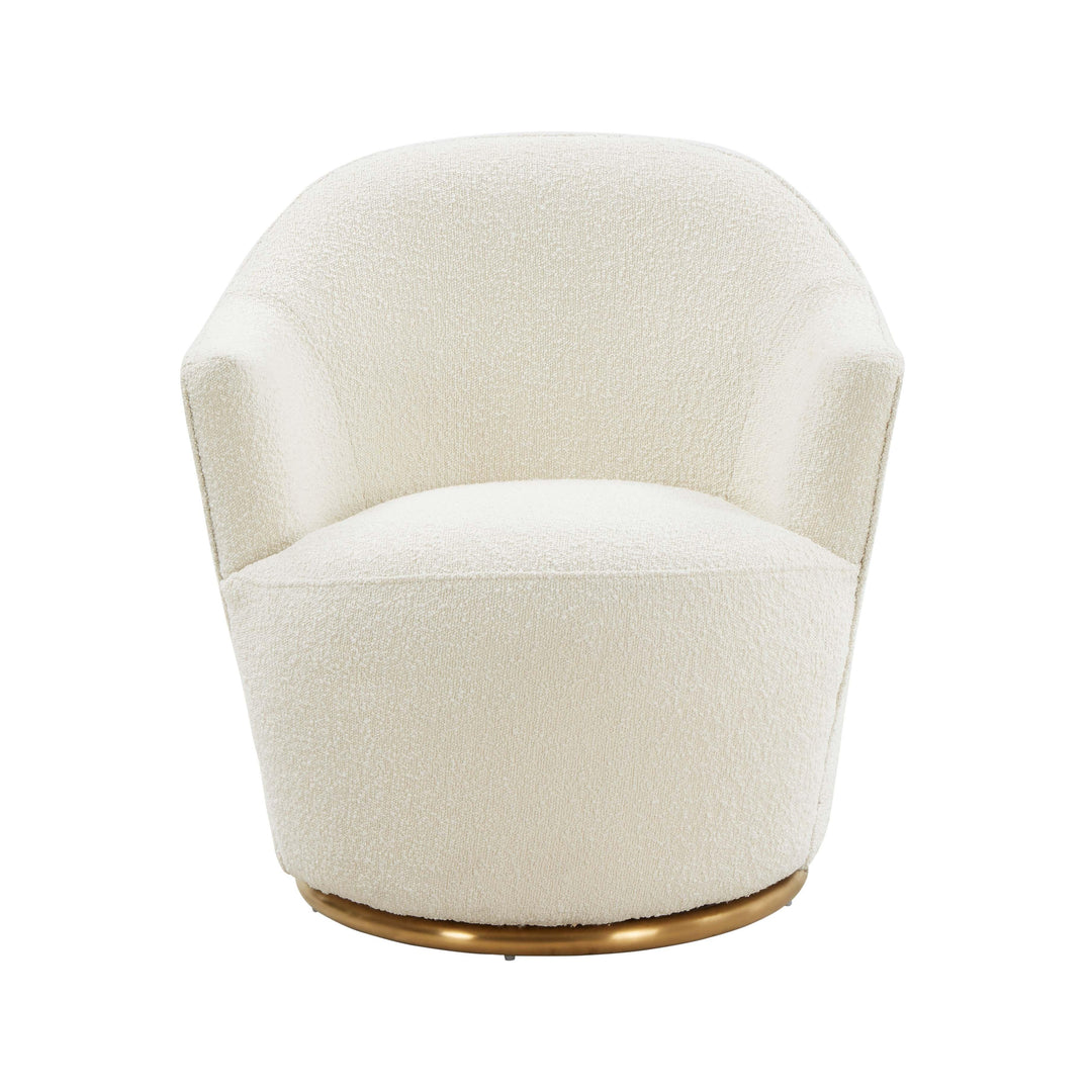 SwayLiving Skyla Boucle Swivel Chair ACCENT + LOUNGE CHAIRS