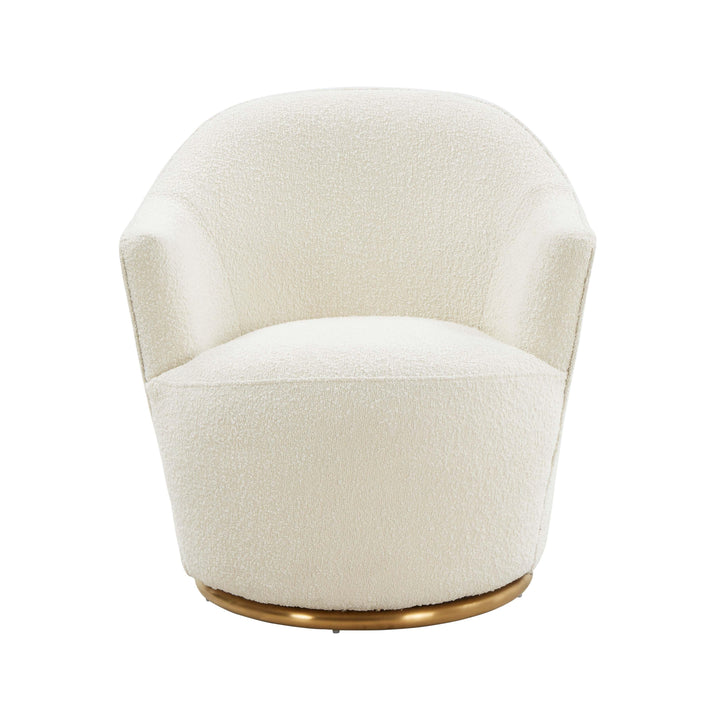SwayLiving Skyla Boucle Swivel Chair ACCENT + LOUNGE CHAIRS