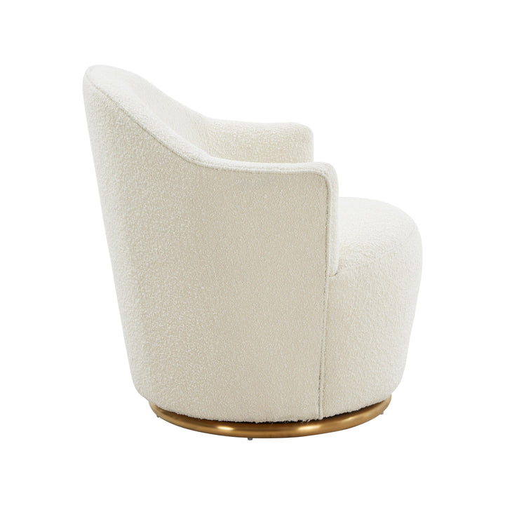 SwayLiving Skyla Boucle Swivel Chair ACCENT + LOUNGE CHAIRS