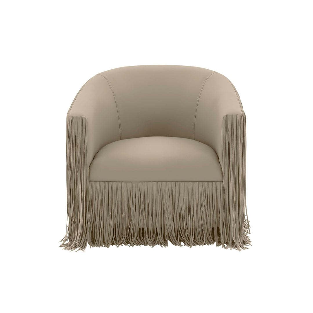 SwayLiving Shag Me Grey Vegan Leather Swivel Chair ACCENT + LOUNGE CHAIRS