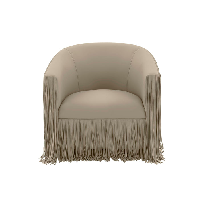 SwayLiving Shag Me Grey Vegan Leather Swivel Chair ACCENT + LOUNGE CHAIRS