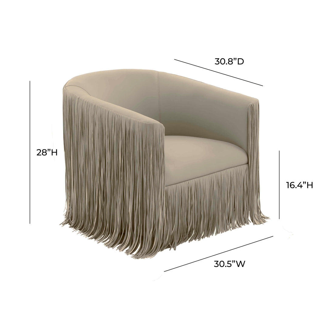 SwayLiving Shag Me Grey Vegan Leather Swivel Chair ACCENT + LOUNGE CHAIRS
