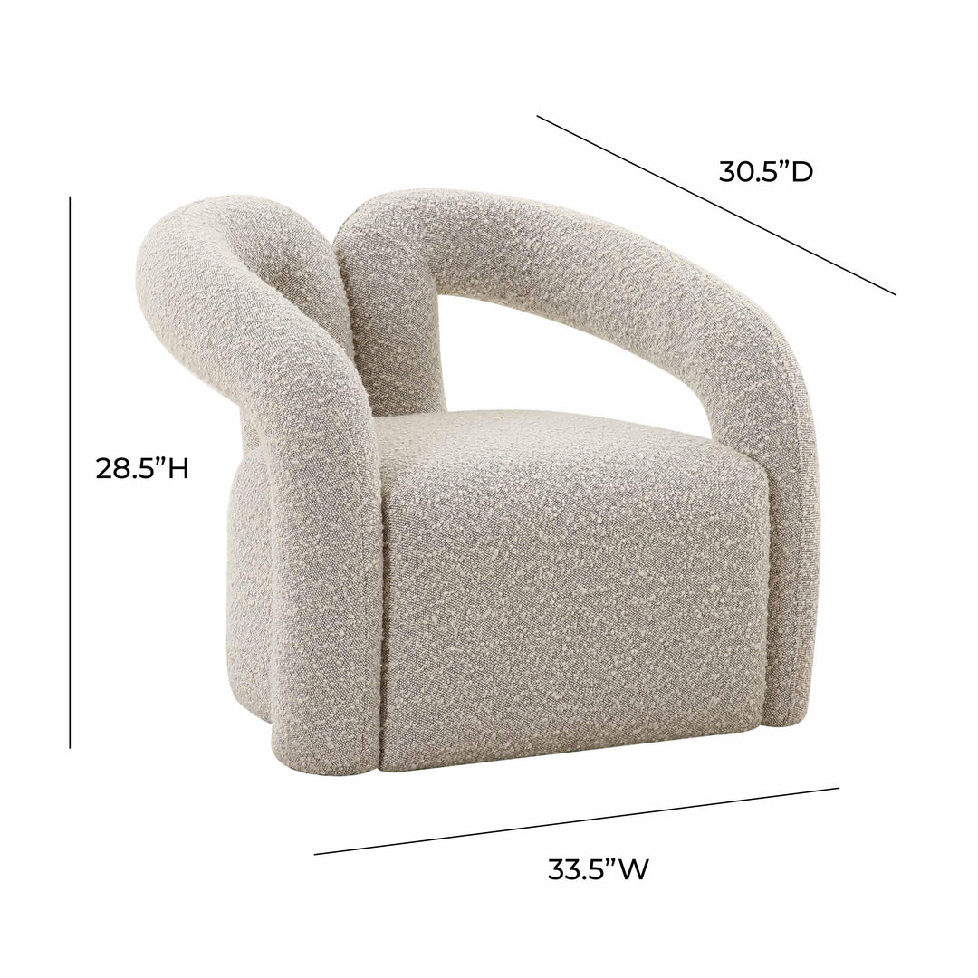 SwayLiving Jenn Speckled Boucle Accent Chair ACCENT + LOUNGE CHAIRS