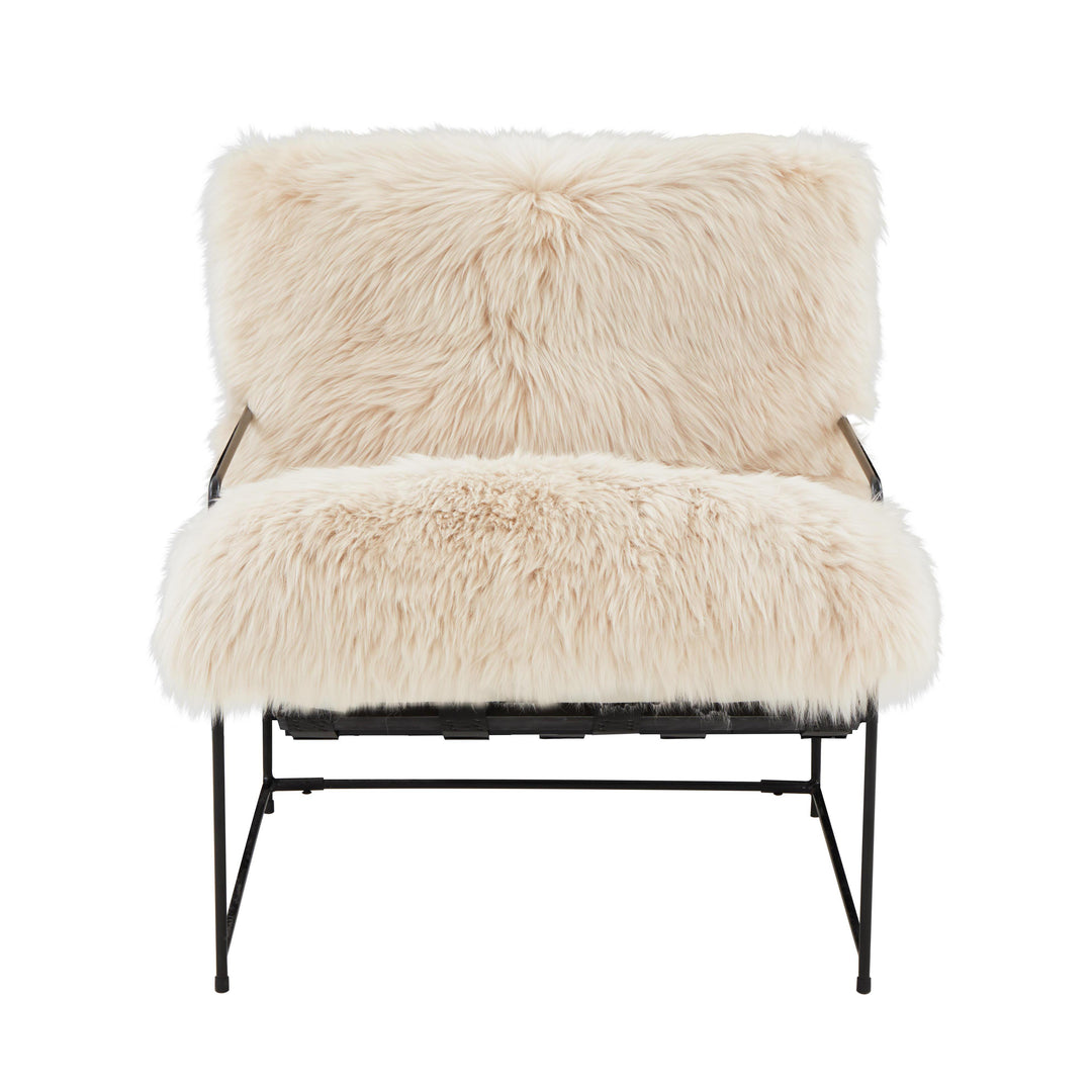 SwayLiving Kimi Natural Genuine Sheepskin chair ACCENT + LOUNGE CHAIRS