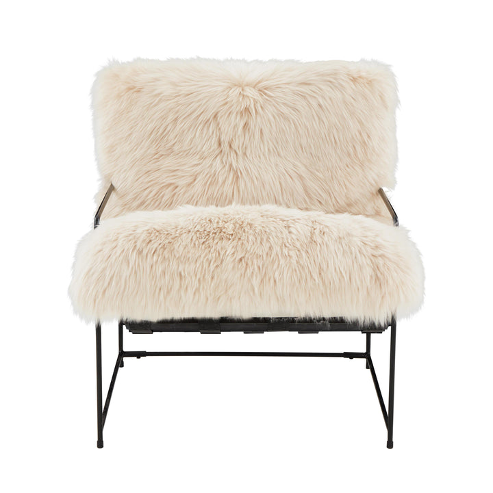 SwayLiving Kimi Natural Genuine Sheepskin chair ACCENT + LOUNGE CHAIRS