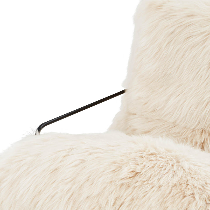SwayLiving Kimi Natural Genuine Sheepskin chair ACCENT + LOUNGE CHAIRS