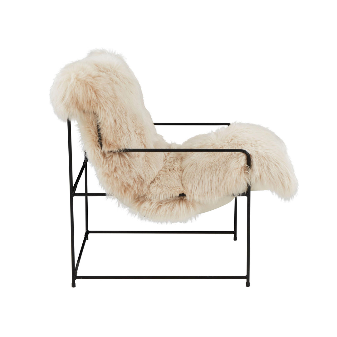 SwayLiving Kimi Natural Genuine Sheepskin chair ACCENT + LOUNGE CHAIRS