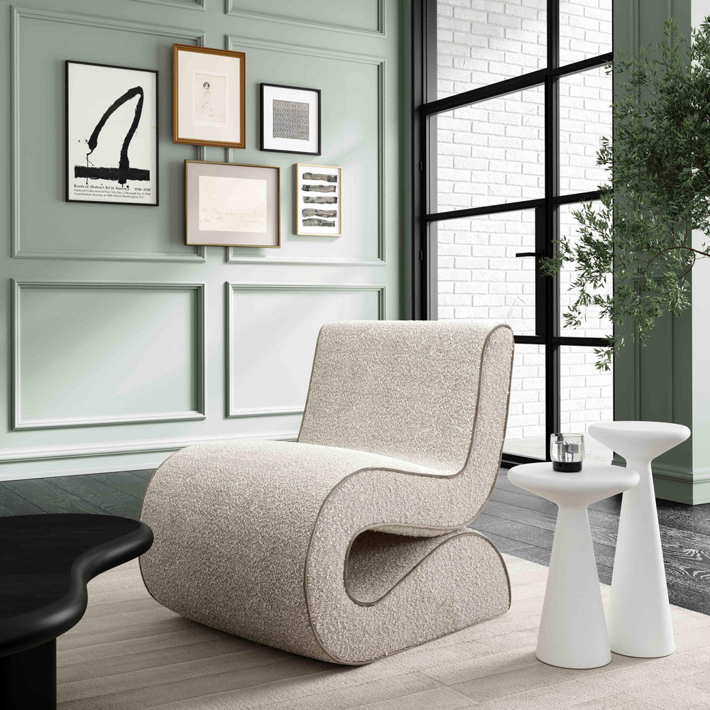 SwayLiving Senna Speckled Grey Boucle Accent Chair ACCENT + LOUNGE CHAIRS