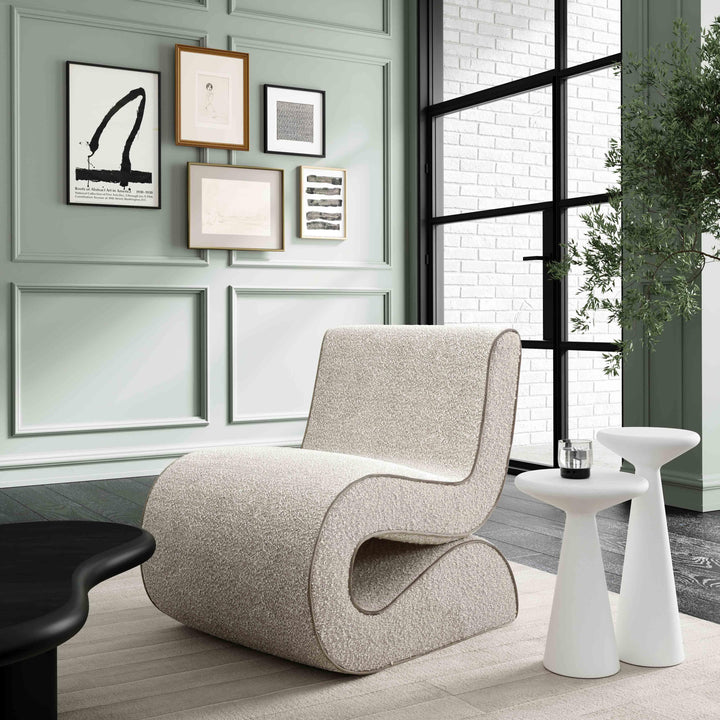 SwayLiving Senna Speckled Grey Boucle Accent Chair ACCENT + LOUNGE CHAIRS