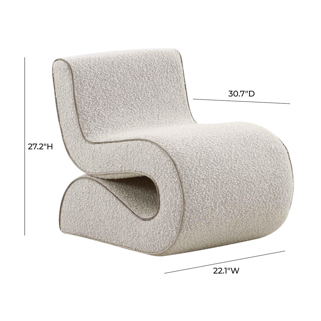 SwayLiving Senna Speckled Grey Boucle Accent Chair ACCENT + LOUNGE CHAIRS