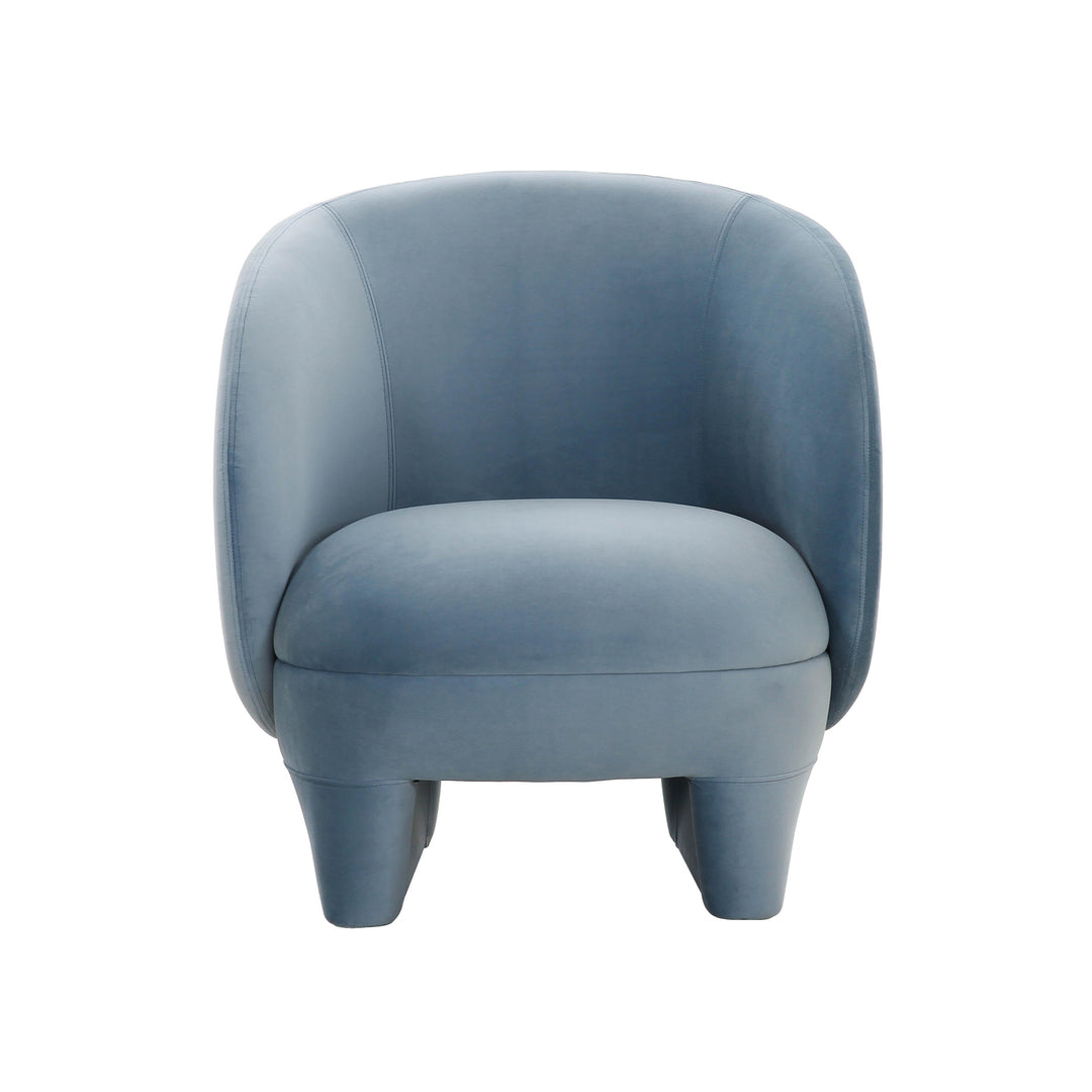 SwayLiving Kiki Blue Stone Velvet Accent Chair ACCENT + LOUNGE CHAIRS