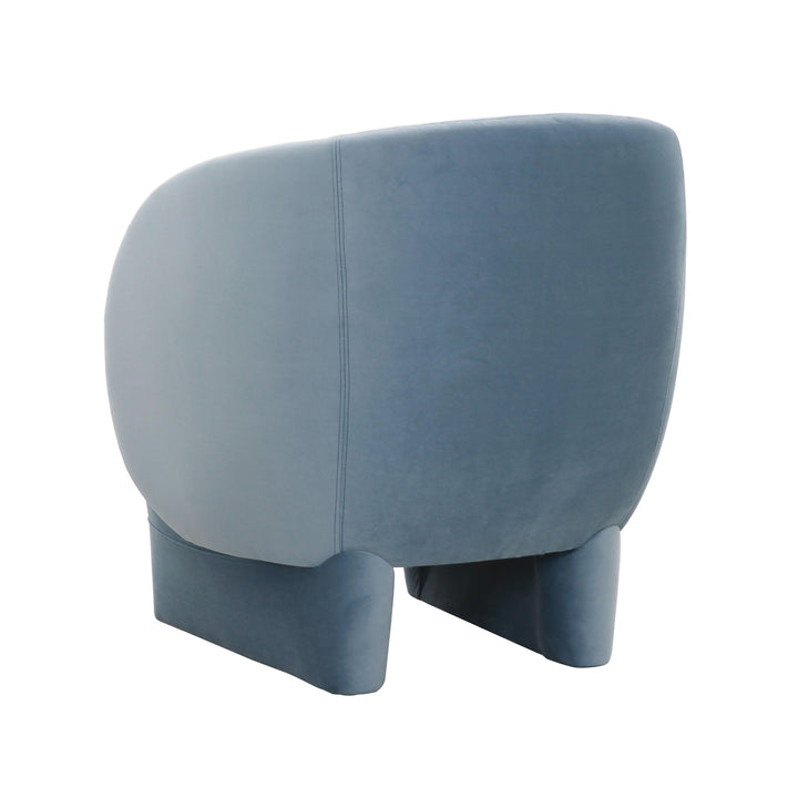 SwayLiving Kiki Blue Stone Velvet Accent Chair ACCENT + LOUNGE CHAIRS