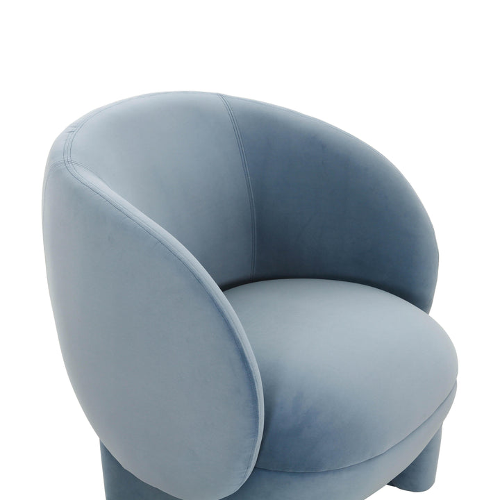 SwayLiving Kiki Blue Stone Velvet Accent Chair ACCENT + LOUNGE CHAIRS