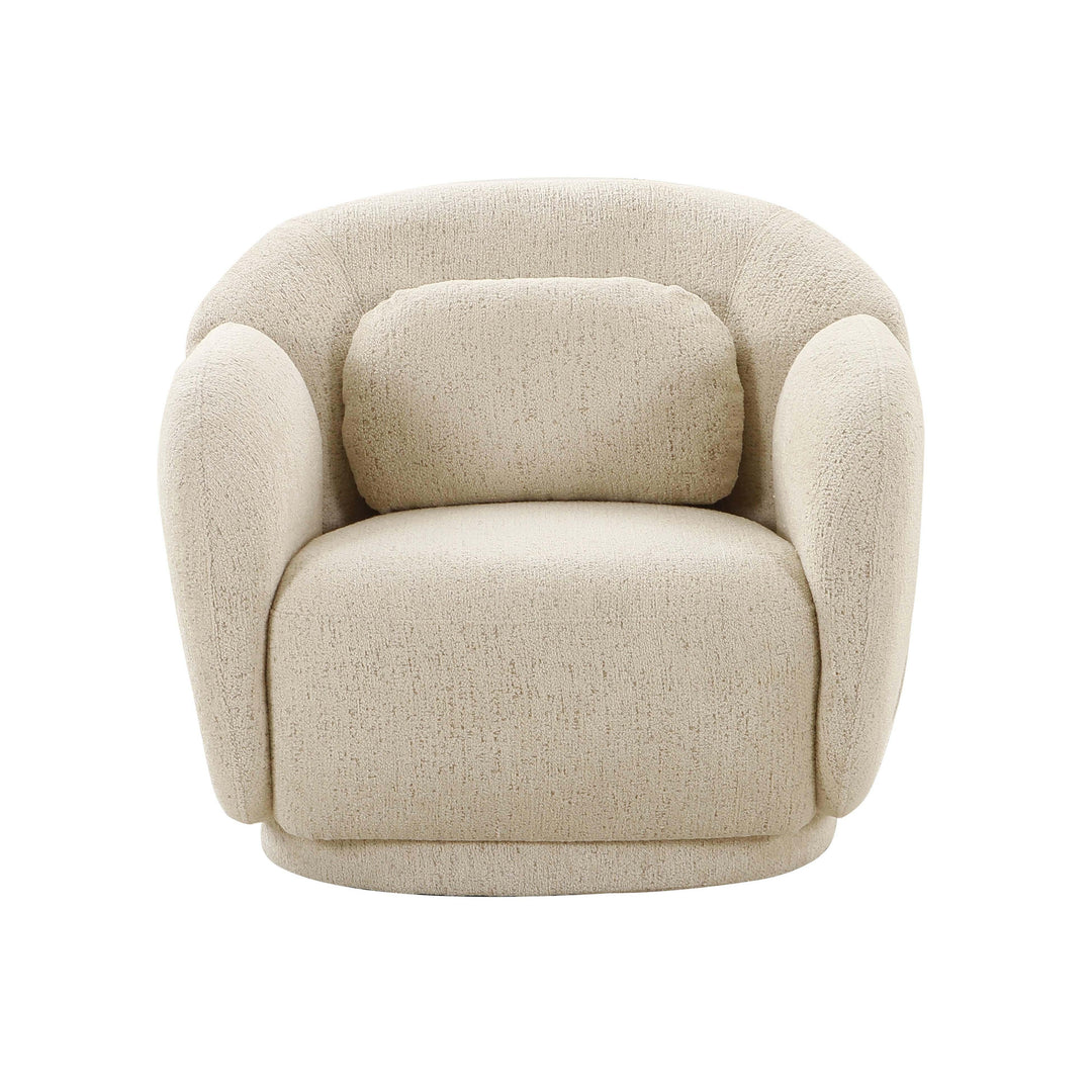 SwayLiving Misty Cream Boucle Accent Chair ACCENT + LOUNGE CHAIRS