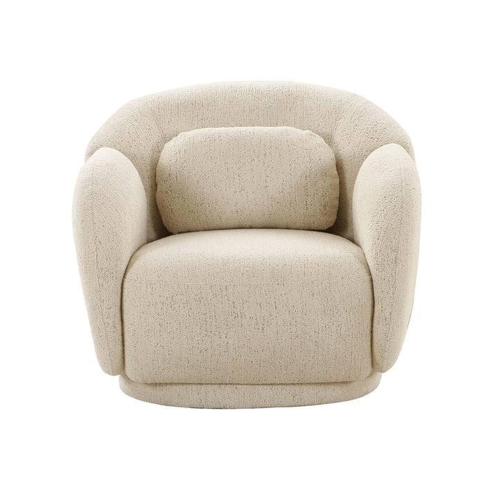 SwayLiving Misty Cream Boucle Accent Chair ACCENT + LOUNGE CHAIRS