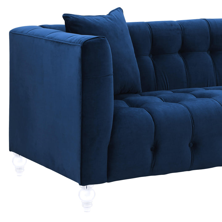 SwayLiving Bea Navy Velvet Sofa SOFAS + SECTIONALS